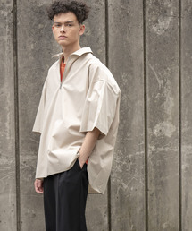 MAISON SPECIAL | スーパービッグサイズハーフジッププルオーバーシャツ 【MAISON SPECIAL/メゾンスペシャル】(シャツ/ブラウス)