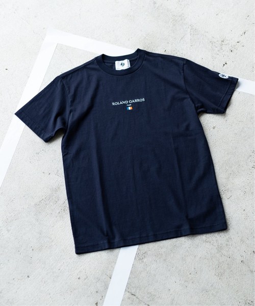 EDIFICE(エディフィス)の「ROLAND GARROS × EDIFICE 別注 FLAG LOGO Tシャツ(Tシャツ/カットソー・メンズ・ホワイト/ネイビー/オレンジ・LARGE/MEDIUM/SMALL)」の1枚目の写真