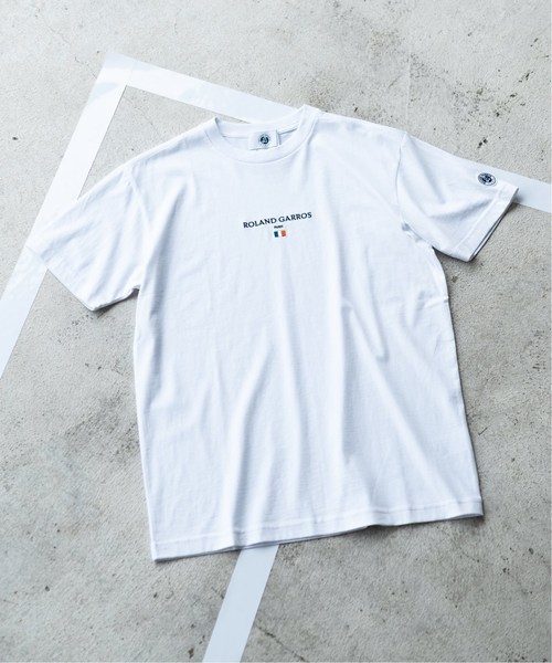 EDIFICE(エディフィス)の「ROLAND GARROS × EDIFICE 別注 FLAG LOGO Tシャツ(Tシャツ/カットソー・メンズ・ホワイト/ネイビー/オレンジ・LARGE/MEDIUM/SMALL)」の2枚目の写真
