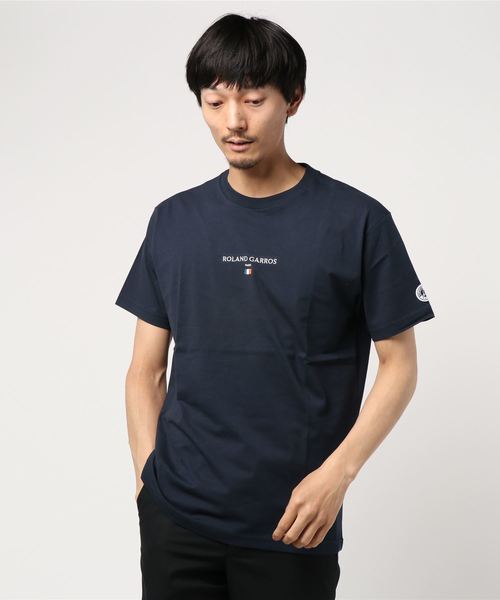 EDIFICE(エディフィス)の「ROLAND GARROS × EDIFICE 別注 FLAG LOGO Tシャツ(Tシャツ/カットソー・メンズ・ホワイト/ネイビー/オレンジ・LARGE/MEDIUM/SMALL)」の16枚目の写真