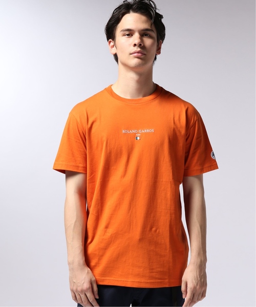 EDIFICE(エディフィス)の「ROLAND GARROS × EDIFICE 別注 FLAG LOGO Tシャツ(Tシャツ/カットソー・メンズ・ホワイト/ネイビー/オレンジ・LARGE/MEDIUM/SMALL)」の7枚目の写真