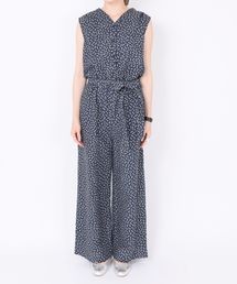 美品 シップス SHIPS リネンコットンオールインワン 綿麻 ネイビー 美品 シップス SHIPS リネンコットンオールインワン 綿麻