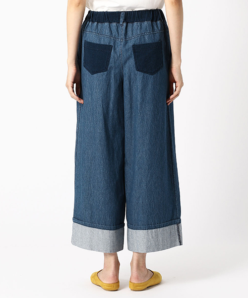 ONIGIRI(オニギリ)の「デニム イージー ワイドパンツ(デニムパンツ・レディース・ホワイト/ネイビー・SMALL/MEDIUM/LARGE)」の7枚目の写真