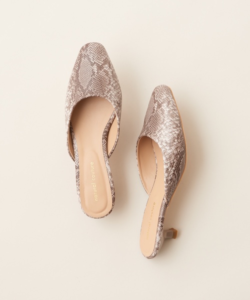 natural couture(ナチュラルクチュール)の「ニュアンスカラーミュール(その他シューズ・レディース・ホワイト系その他/モカ/ラベンダー/パイソン・M/L)」の4枚目の写真