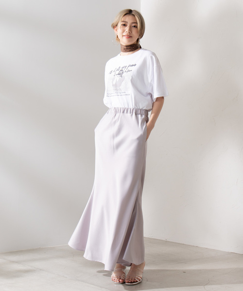 WEGO(ウィゴー)の「WEGO/サテンマーメイドロングスカート(スカート・レディース・シルバー/グリーン系その他・FREE)」の11枚目の写真