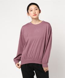 衿リブドロップショルダーカットプルオーバー*