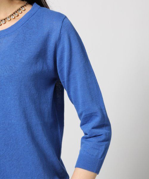 GLOBAL WORK（グローバルワーク）の「【GLOBAL WORK】UV加工/12ゲージコットンリネンクルーカーディガン7分袖/546503（カーディガン/ボレロ・レディース・イエロー/ブルー/グリーン/グレー/レッド/ネイビー・LARGE/SMALL/MEDIUM）」の14枚目の写真