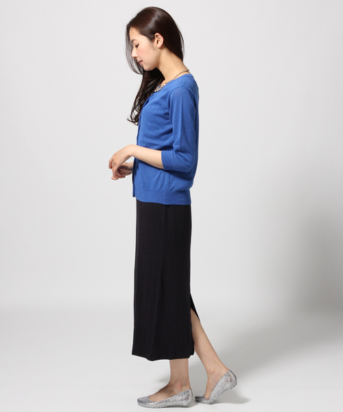 GLOBAL WORK（グローバルワーク）の「【GLOBAL WORK】UV加工/12ゲージコットンリネンクルーカーディガン7分袖/546503（カーディガン/ボレロ・レディース・イエロー/ブルー/グリーン/グレー/レッド/ネイビー・LARGE/SMALL/MEDIUM）」の17枚目の写真