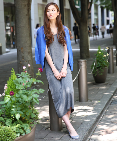 GLOBAL WORK（グローバルワーク）の「【GLOBAL WORK】UV加工/12ゲージコットンリネンクルーカーディガン7分袖/546503（カーディガン/ボレロ・レディース・イエロー/ブルー/グリーン/グレー/レッド/ネイビー・LARGE/SMALL/MEDIUM）」の12枚目の写真