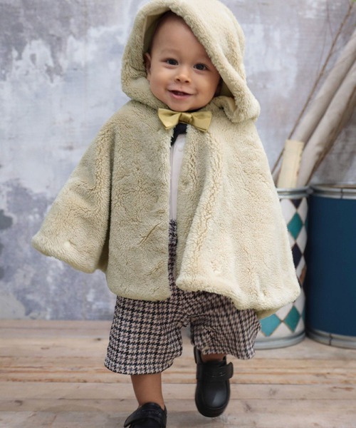 SweetMommy（スウィートマミー）の「リバーシブル 5WAY ベビーケープ（ポンチョ・キッズ・ベージュ/ピンク・70-90cm）」の9枚目の写真