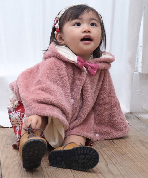 SweetMommy（スウィートマミー）の「リバーシブル 5WAY ベビーケープ（ポンチョ・キッズ・ベージュ/ピンク・70-90cm）」の20枚目の写真