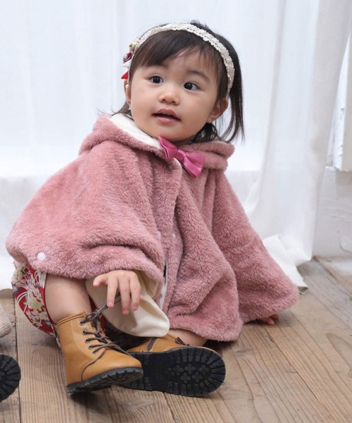 SweetMommy（スウィートマミー）の「リバーシブル 5WAY ベビーケープ（ポンチョ・キッズ・ベージュ/ピンク・70-90cm）」の19枚目の写真