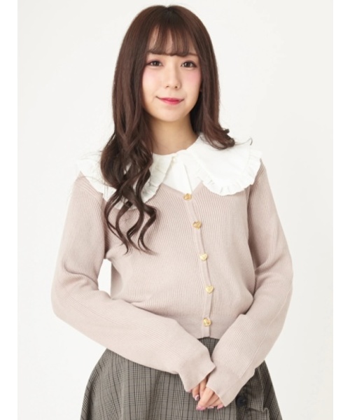 お客様感謝セール Ank ニット セーター Rouge アンクルージュ のニット セーター ハートボタンリブカーディガン を購入できます Ailand Rouge アンクルージュ のファッション トップス ハートボタンリブカーディガン ニット セーター