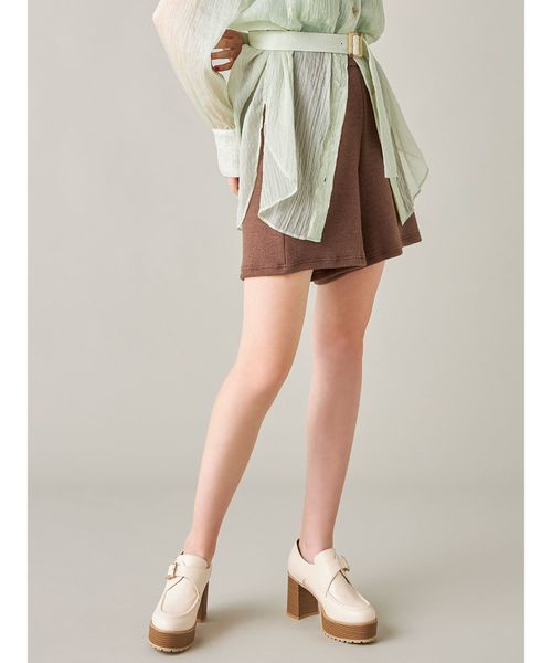 dazzlin（ダズリン）の「リボン付ニットショートパンツ（その他パンツ・レディース・ブラック/アイボリー/ピンク/ブラウン・FREE）」の3枚目の写真