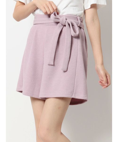 dazzlin（ダズリン）の「リボン付ニットショートパンツ（その他パンツ・レディース・ブラック/アイボリー/ピンク/ブラウン・FREE）」の4枚目の写真