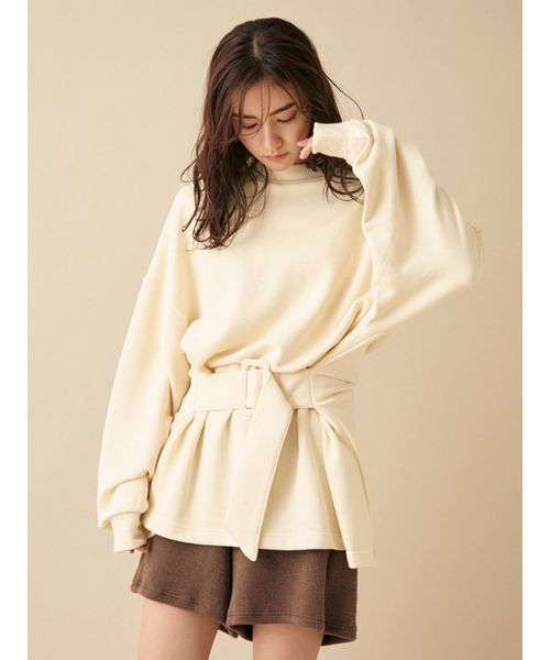 dazzlin（ダズリン）の「リボン付ニットショートパンツ（その他パンツ・レディース・ブラック/アイボリー/ピンク/ブラウン・FREE）」の15枚目の写真