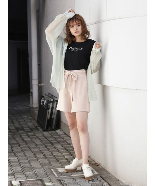 dazzlin（ダズリン）の「リボン付ニットショートパンツ（その他パンツ・レディース・ブラック/アイボリー/ピンク/ブラウン・FREE）」の16枚目の写真