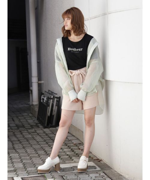 dazzlin（ダズリン）の「リボン付ニットショートパンツ（その他パンツ・レディース・ブラック/アイボリー/ピンク/ブラウン・FREE）」の17枚目の写真