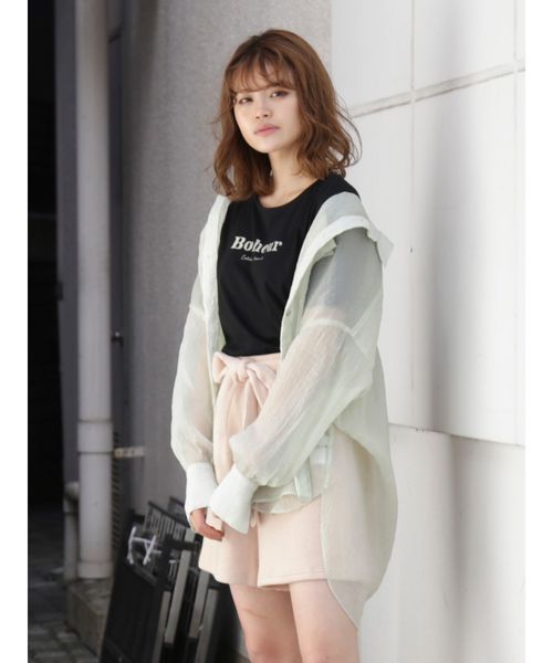 dazzlin（ダズリン）の「リボン付ニットショートパンツ（その他パンツ・レディース・ブラック/アイボリー/ピンク/ブラウン・FREE）」の19枚目の写真