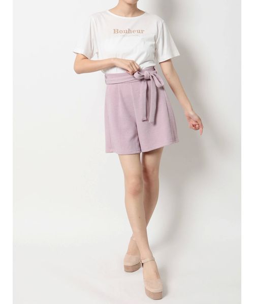 dazzlin（ダズリン）の「リボン付ニットショートパンツ（その他パンツ・レディース・ブラック/アイボリー/ピンク/ブラウン・FREE）」の20枚目の写真