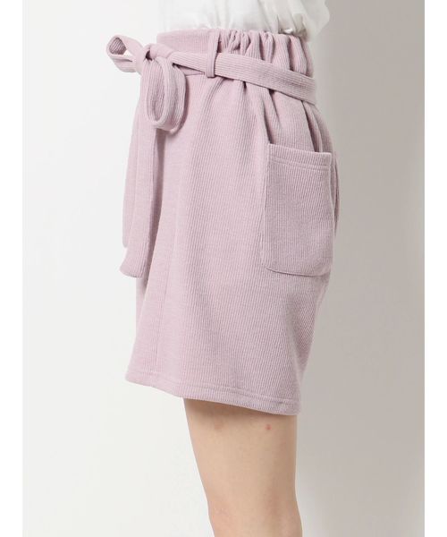 dazzlin（ダズリン）の「リボン付ニットショートパンツ（その他パンツ・レディース・ブラック/アイボリー/ピンク/ブラウン・FREE）」の5枚目の写真