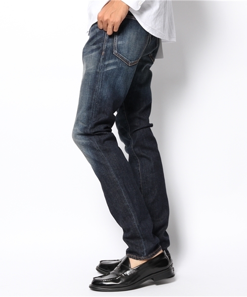 WEGO（ウィゴー）の「WEGO/ジャパンファブリックデニムパンツ（デニムパンツ・メンズ・インディゴブルー/ダークインディゴブルー/ライトインディゴブルー・LARGE/SMALL/MEDIUM）」の4枚目の写真