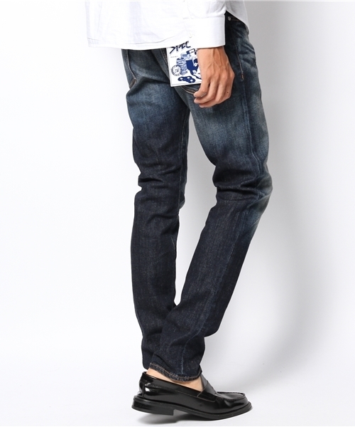 WEGO（ウィゴー）の「WEGO/ジャパンファブリックデニムパンツ（デニムパンツ・メンズ・インディゴブルー/ダークインディゴブルー/ライトインディゴブルー・LARGE/SMALL/MEDIUM）」の5枚目の写真