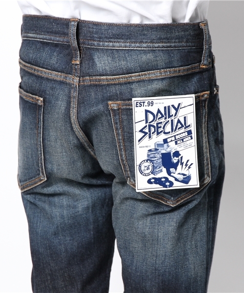 WEGO（ウィゴー）の「WEGO/ジャパンファブリックデニムパンツ（デニムパンツ・メンズ・インディゴブルー/ダークインディゴブルー/ライトインディゴブルー・LARGE/SMALL/MEDIUM）」の7枚目の写真
