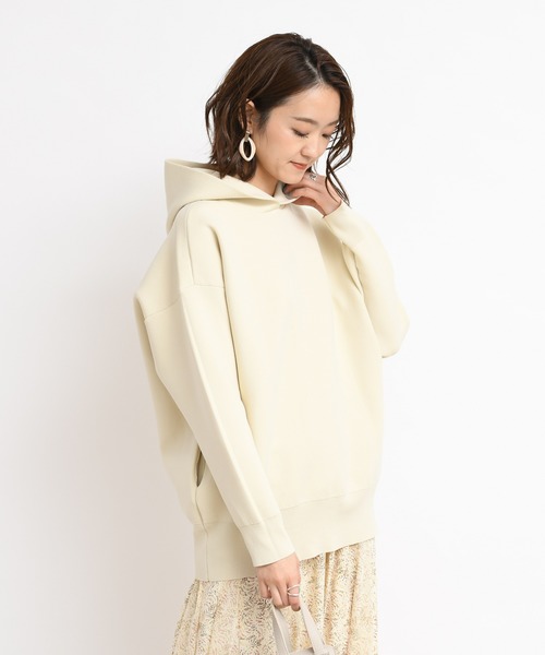 DouDou（ドゥドゥ）の「ニットパーカー（パーカー・レディース・カーキ/アイボリー・FREE）」の10枚目の写真