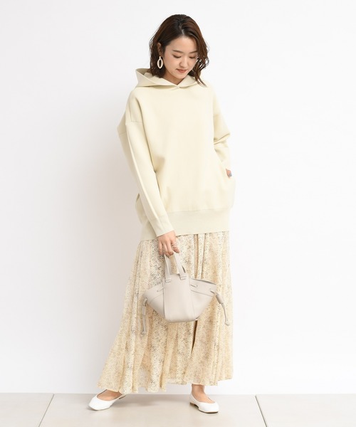 DouDou（ドゥドゥ）の「ニットパーカー（パーカー・レディース・カーキ/アイボリー・FREE）」の8枚目の写真