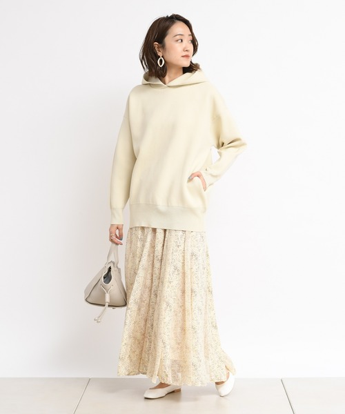 DouDou（ドゥドゥ）の「ニットパーカー（パーカー・レディース・カーキ/アイボリー・FREE）」の9枚目の写真