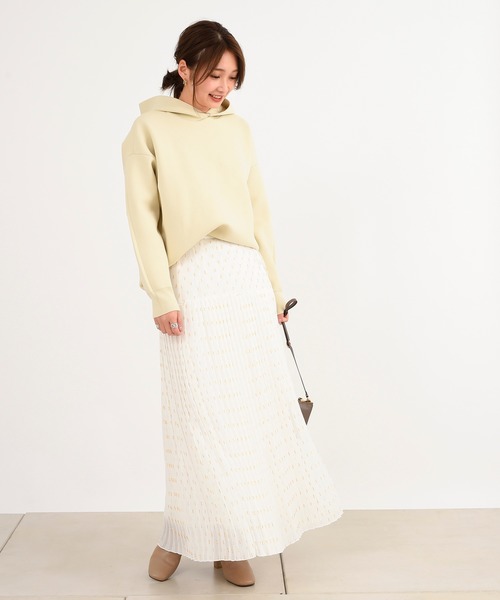 DouDou（ドゥドゥ）の「ニットパーカー（パーカー・レディース・カーキ/アイボリー・FREE）」の18枚目の写真