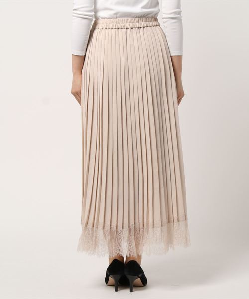 STYLEBLOCK（スタイルブロック）の「トロピカルスカラップレースヘムプリーツカート（スカート・レディース・ライトグレー/ベージュ/ミント/ライトベージュ・M）」の6枚目の写真