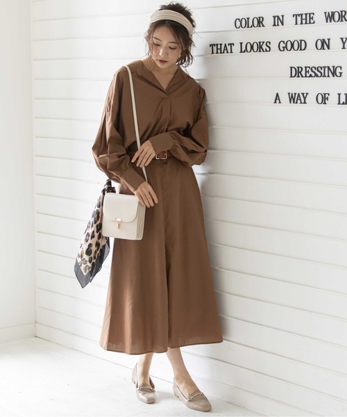 12Twelve Agenda(トゥエルブ アジェンダ)の「コットンテンセルシャツブラウス(シャツ/ブラウス・レディース・ラベンダー/ブラウン/サックスブルー・M)」の20枚目の写真