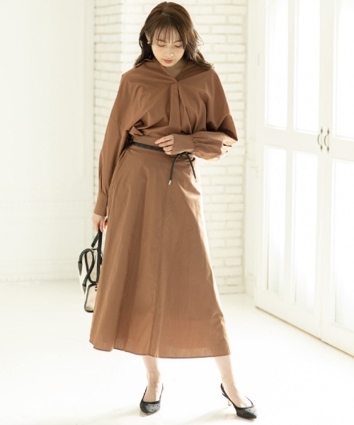 12Twelve Agenda(トゥエルブ アジェンダ)の「コットンテンセルシャツブラウス(シャツ/ブラウス・レディース・ラベンダー/ブラウン/サックスブルー・M)」の4枚目の写真