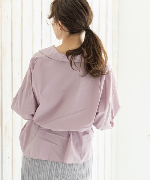 12Twelve Agenda(トゥエルブ アジェンダ)の「コットンテンセルシャツブラウス(シャツ/ブラウス・レディース・ラベンダー/ブラウン/サックスブルー・M)」の12枚目の写真
