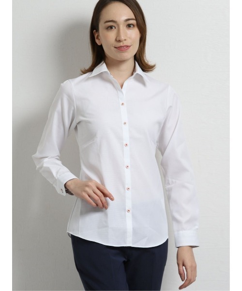 セール アレキサンダージュリアンレディース Alexander Julian Women イージーケア綿100 組織チェック レギュラーカラースキッパービジネスドレス長袖ブラウス ビジネスシャツ Alexander Julian アレキサンダージュリアン のファッション通販 Zozotown