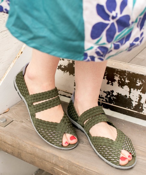 チャイハネ(チャイハネ)の「【チャイハネ】ラメクロスフィットシューズ(サンダル・レディース・ブラック/ベージュ/レッド/カーキ・MEDIUM)」の4枚目の写真