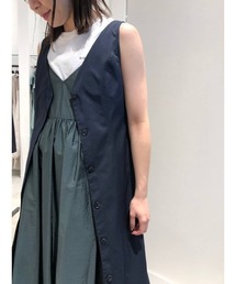 ルシェルブルー★ネイビーワンピース★ 半袖フレアスカート ロングワンピース 美品✴︎ルシェルブルー ロングワンピース 半袖 タック フレア