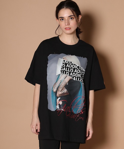 GALLIS ADDICTION（ガリスアディクション）の「GA・LADYグリッターロゴ Tシャツ（Tシャツ/カットソー・メンズ・ミント/ブラック/ホワイト・M/L）」の9枚目の写真