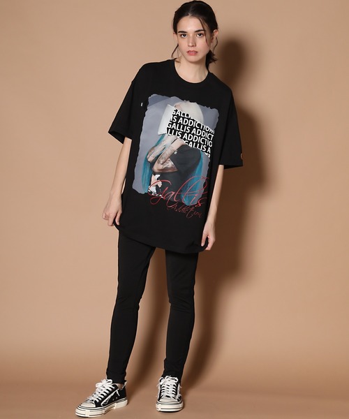 GALLIS ADDICTION（ガリスアディクション）の「GA・LADYグリッターロゴ Tシャツ（Tシャツ/カットソー・メンズ・ミント/ブラック/ホワイト・M/L）」の15枚目の写真