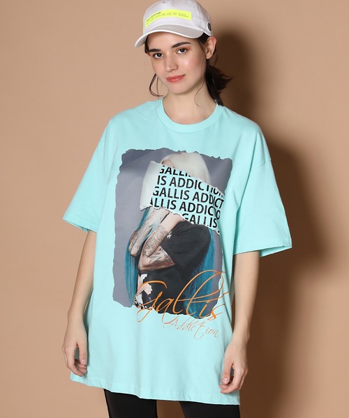 GALLIS ADDICTION（ガリスアディクション）の「GA・LADYグリッターロゴ Tシャツ（Tシャツ/カットソー・メンズ・ミント/ブラック/ホワイト・M/L）」の21枚目の写真