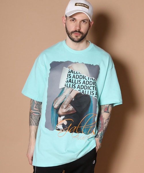 GALLIS ADDICTION（ガリスアディクション）の「GA・LADYグリッターロゴ Tシャツ（Tシャツ/カットソー・メンズ・ミント/ブラック/ホワイト・M/L）」の6枚目の写真