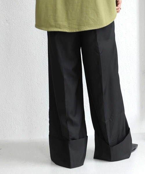 antiqua(アンティカ)の「センタープレスワイドパンツ(その他パンツ・レディース・ブルー系その他/チョコ/ブラウン系その他/ブラック・FREE)」の5枚目の写真