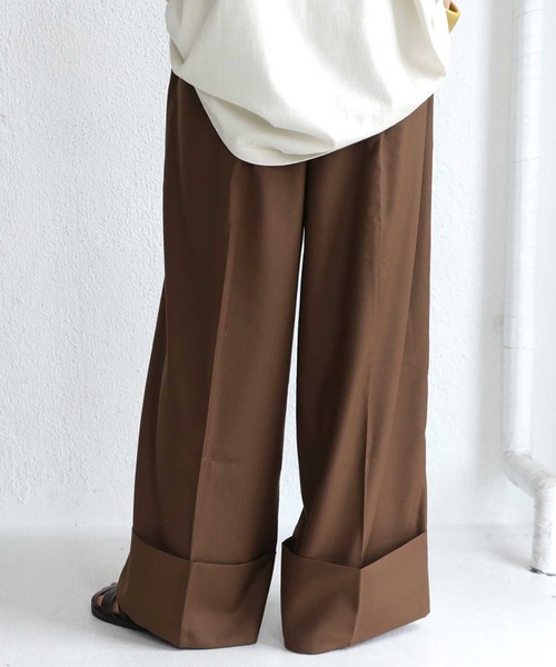 antiqua(アンティカ)の「センタープレスワイドパンツ(その他パンツ・レディース・ブルー系その他/チョコ/ブラウン系その他/ブラック・FREE)」の10枚目の写真