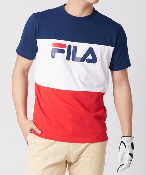 セール】【FILA:フィラゴルフ】ロゴプリントTシャツ / 半袖 ユニ