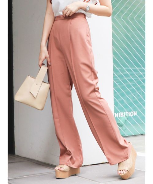 dazzlin（ダズリン）の「セミフレアプレスパンツ（その他パンツ・レディース・ブラウン/グレー/キャメル・FREE）」の2枚目の写真