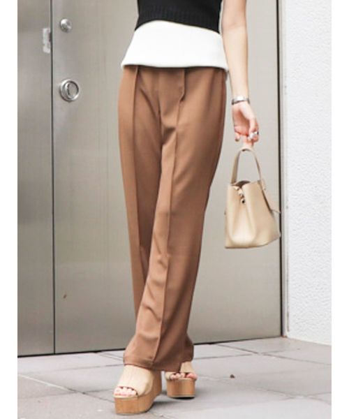 dazzlin（ダズリン）の「セミフレアプレスパンツ（その他パンツ・レディース・ブラウン/グレー/キャメル・FREE）」の3枚目の写真