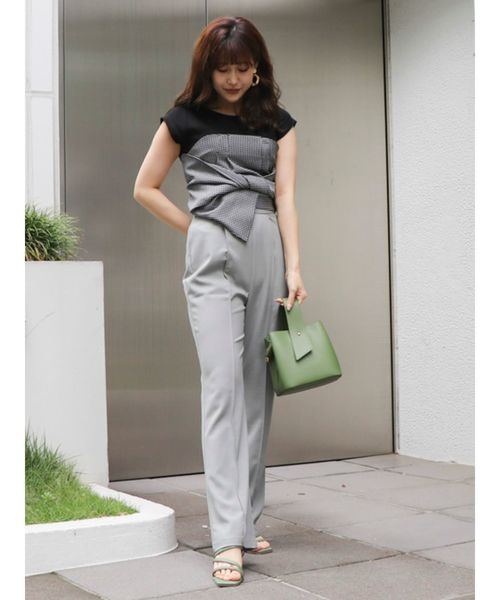 dazzlin（ダズリン）の「セミフレアプレスパンツ（その他パンツ・レディース・ブラウン/グレー/キャメル・FREE）」の9枚目の写真