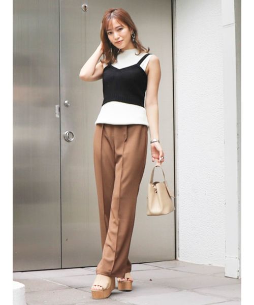 dazzlin（ダズリン）の「セミフレアプレスパンツ（その他パンツ・レディース・ブラウン/グレー/キャメル・FREE）」の18枚目の写真